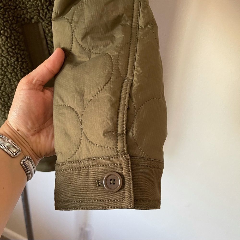 Madewell Olive Green Hybrid Sherpa Jacket NWT Medium - Picture 6 of 9